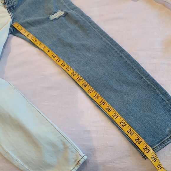 7 for all Mankind Josefina Two-toned High Waisted Jeans Size 25 - Picture 15 of 16